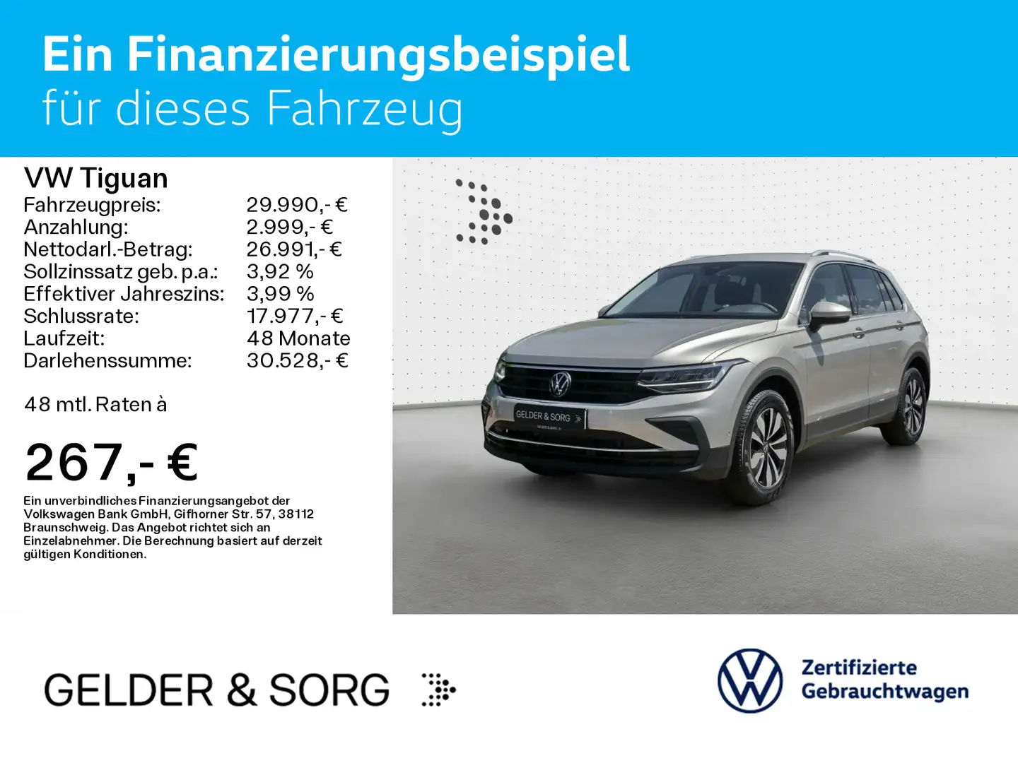 Volkswagen Tiguan Life Move 1.5 TSI LED*Navigation*DAB+ Silber - 2
