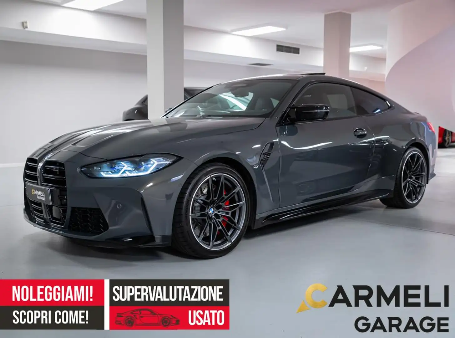 BMW M4 Coupé Competition M XDRIVE AUTO -IVA ESPOSTA-TETTO Grigio - 1