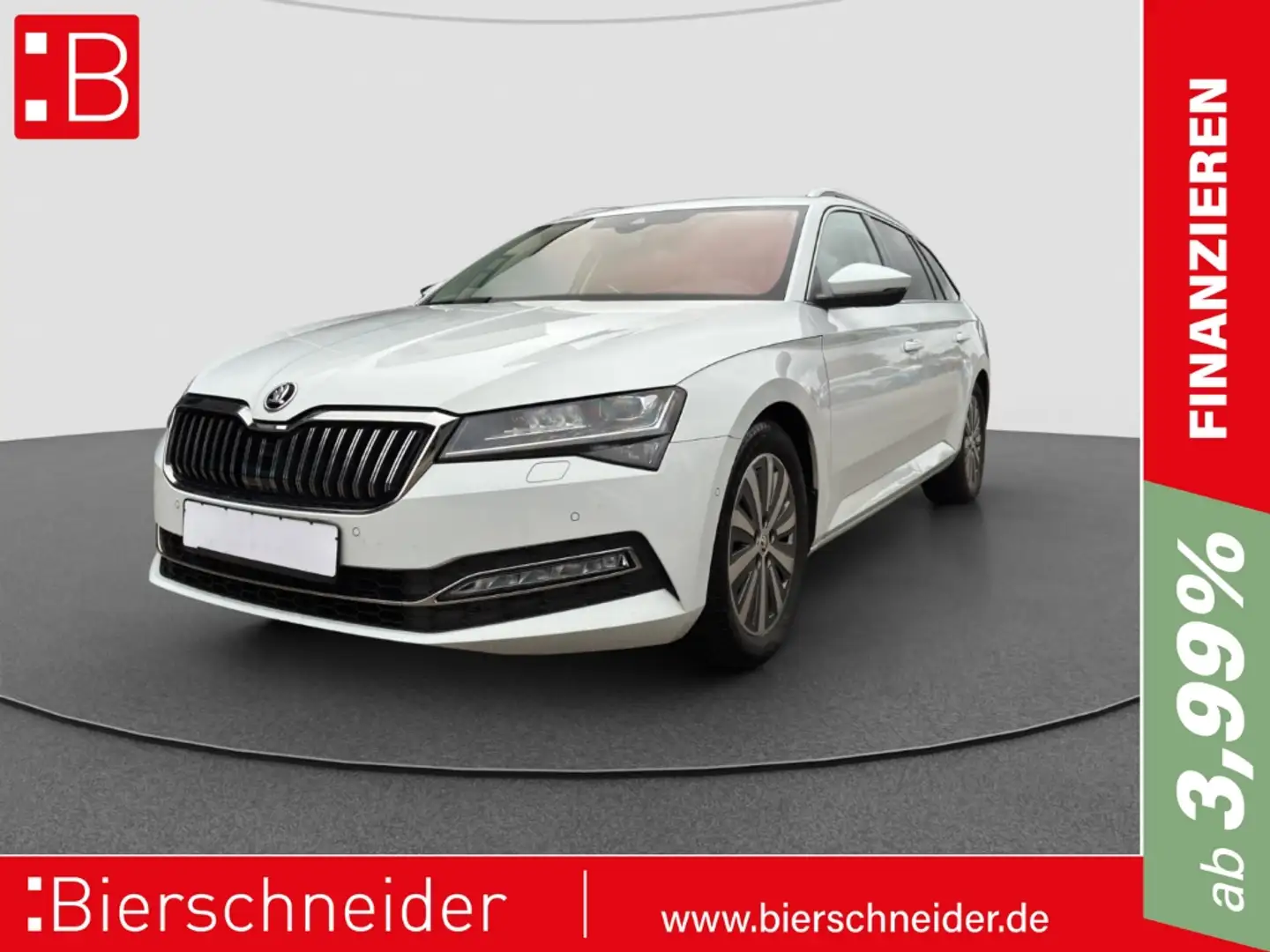 Skoda Superb Combi 2.0 TDI DSG Premium Edition AHK REAR LED NAV Blanc - 1