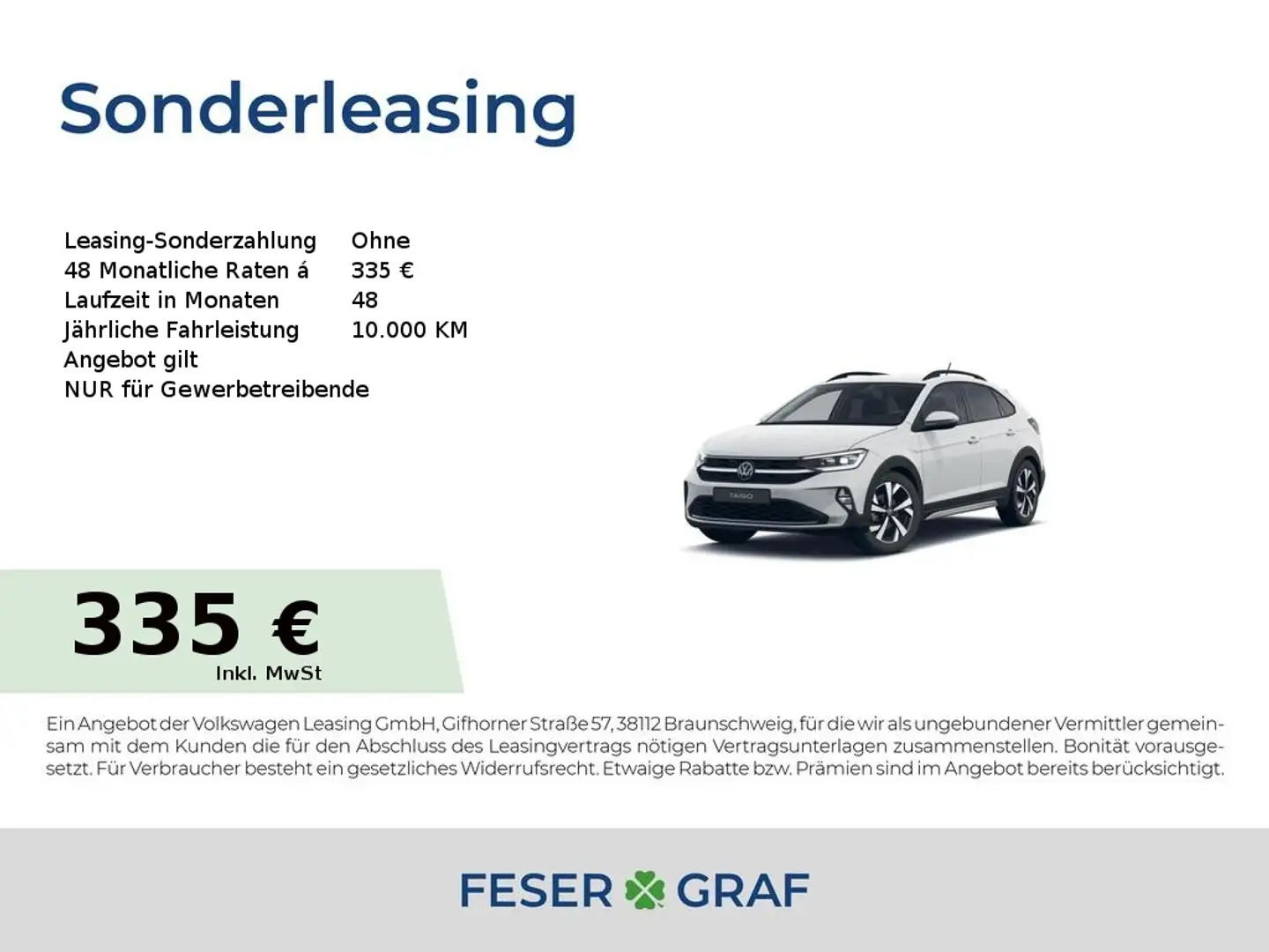 Volkswagen Taigo Style 1,0 l TSI 116 PS 7-Gang-DSG Weiß - 1