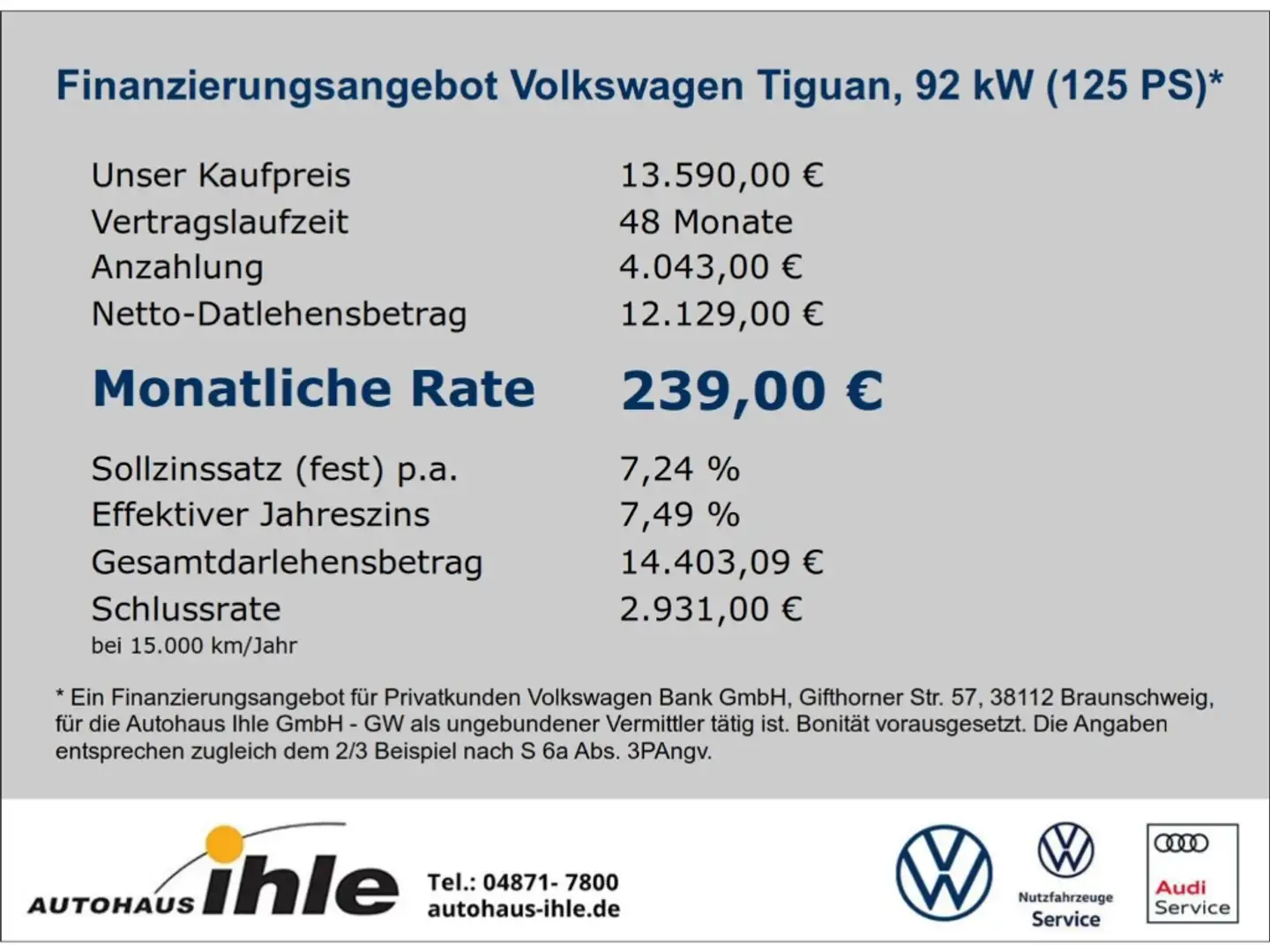 Volkswagen Tiguan Trend & Fun 1,4 TSI TEMPOMAT+NAVI+BLUETOOTH Schwarz - 2