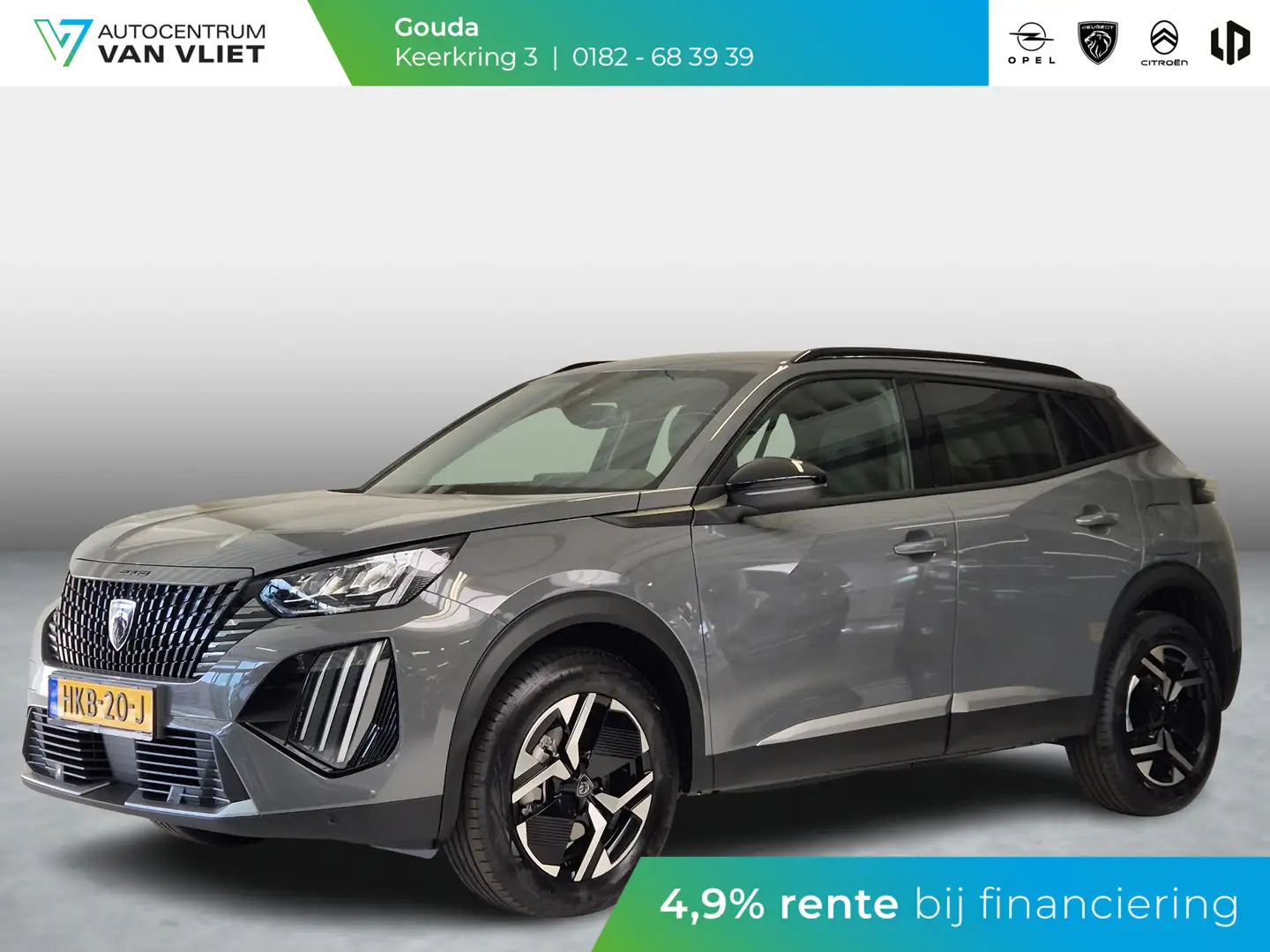 Peugeot 2008 1.2 Hybrid 136 Allure Automaat | Navigatie | Parke Grijs - 1