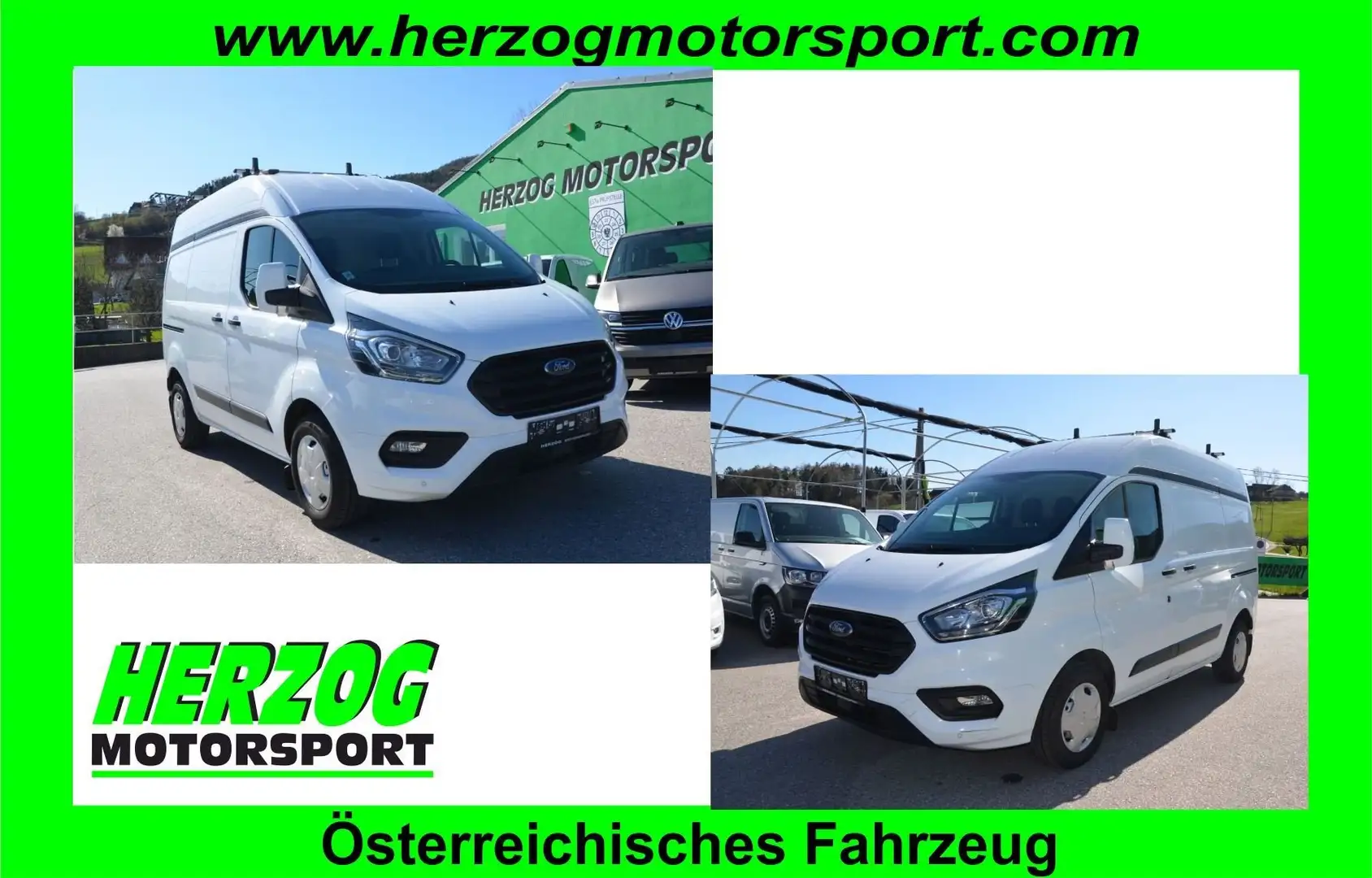 Ford Transit Custom Transit Custom Kasten 2,0TDCi L1H2 2xS-T TEMP 1.Be Blanc - 1