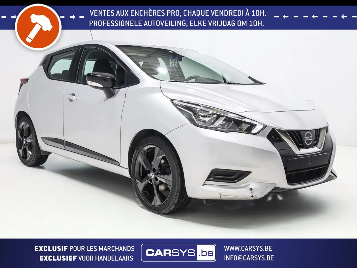 Nissan Micra 1.0 - 70 JA17 - CARPLAY - CLIM Argent - 1