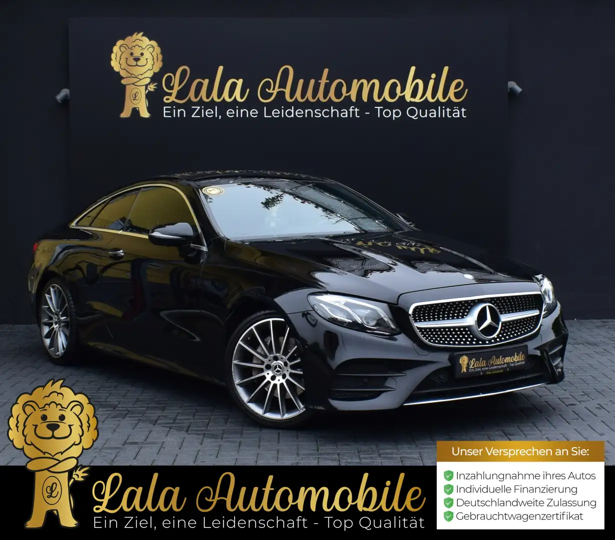 Mercedes-Benz E 220 d Coupé AMG-LINE BURMESTER MEMORY KEYLES Schwarz - 1