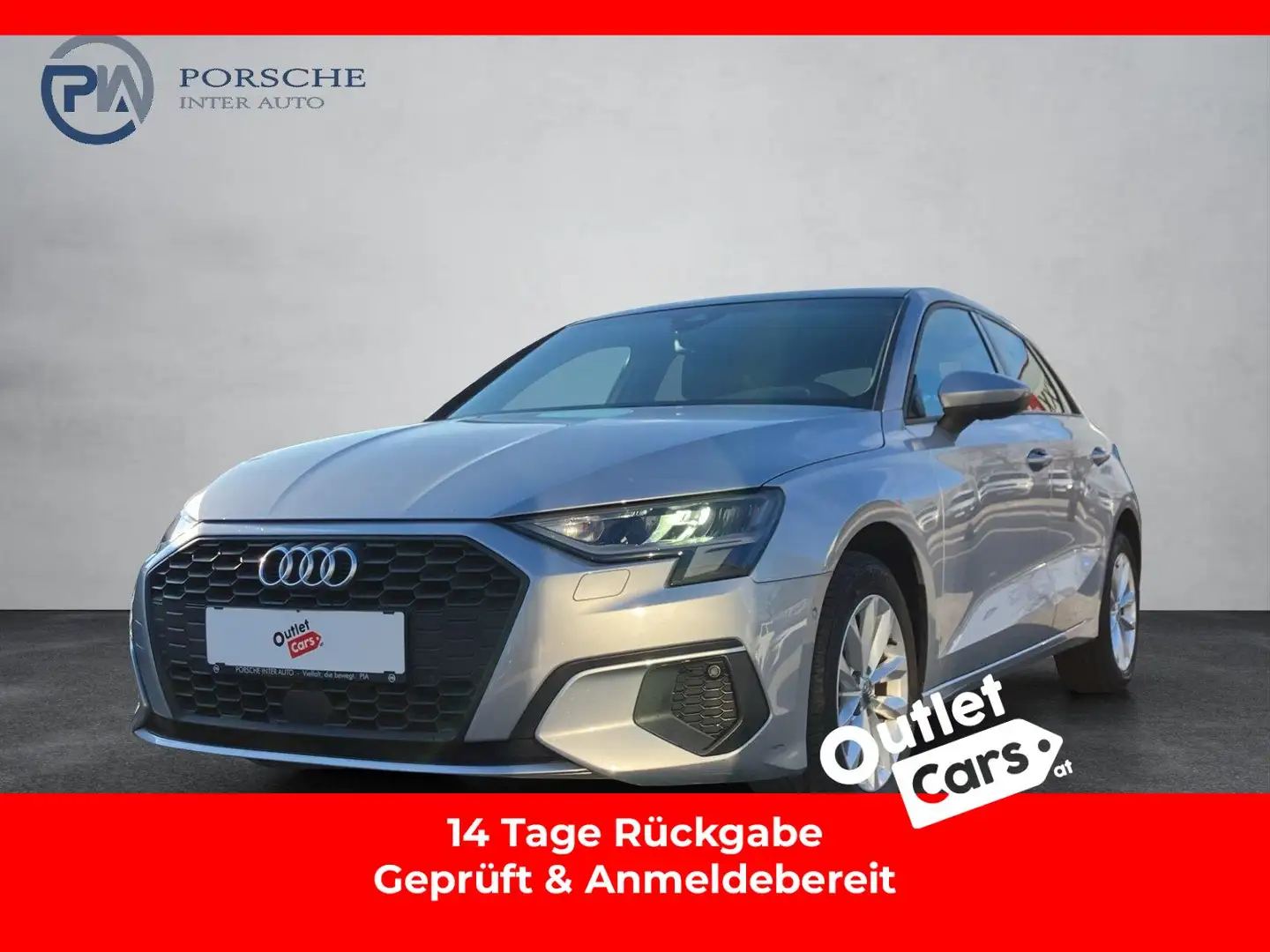 Audi A3 Sportback 30 TDI ASSIST+LED+LEDER+NAVI+Pano Silber - 1