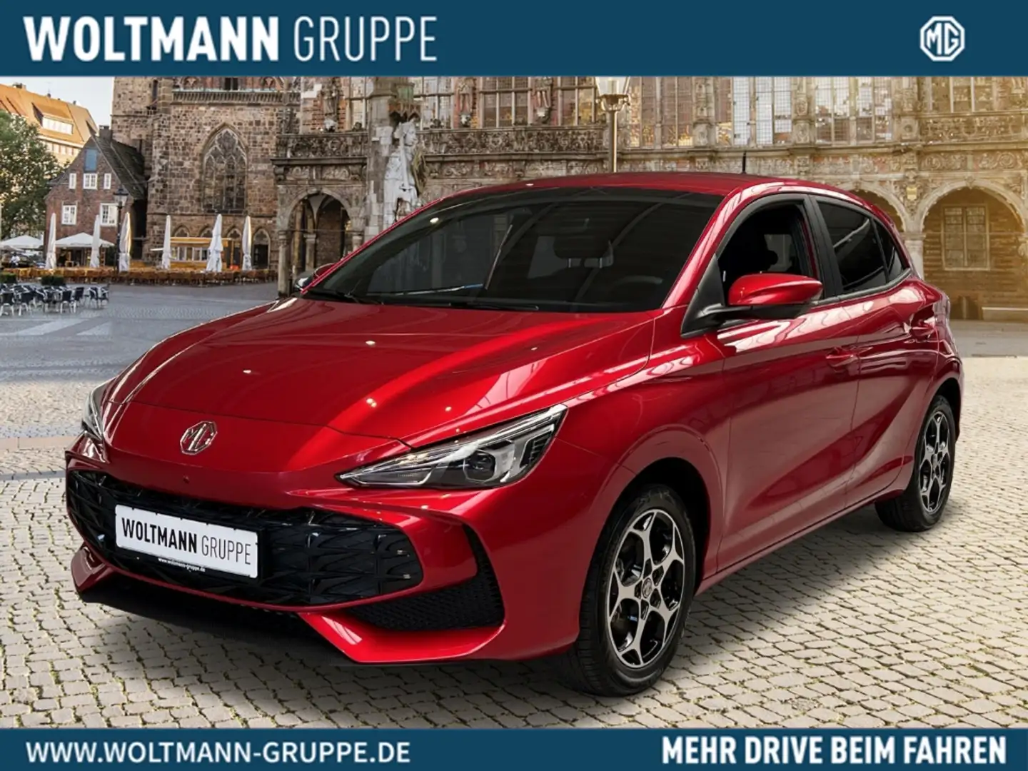 MG MG3 1.5L HEV LUX Finanzierungspreis Navi Leder 360 Kam Rood - 1