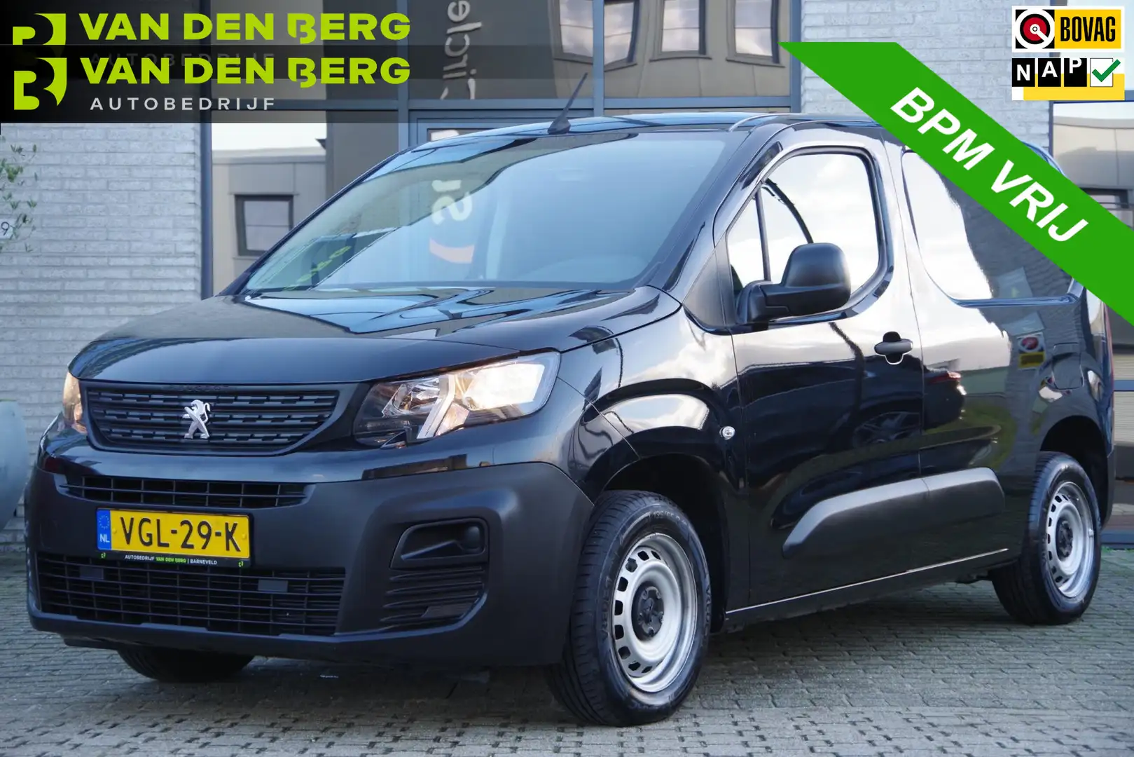 Peugeot Partner 1.5 BlueHDI AIRCO, CRUISE, ZEER NETTE AUTO! NL AUT Zwart - 1