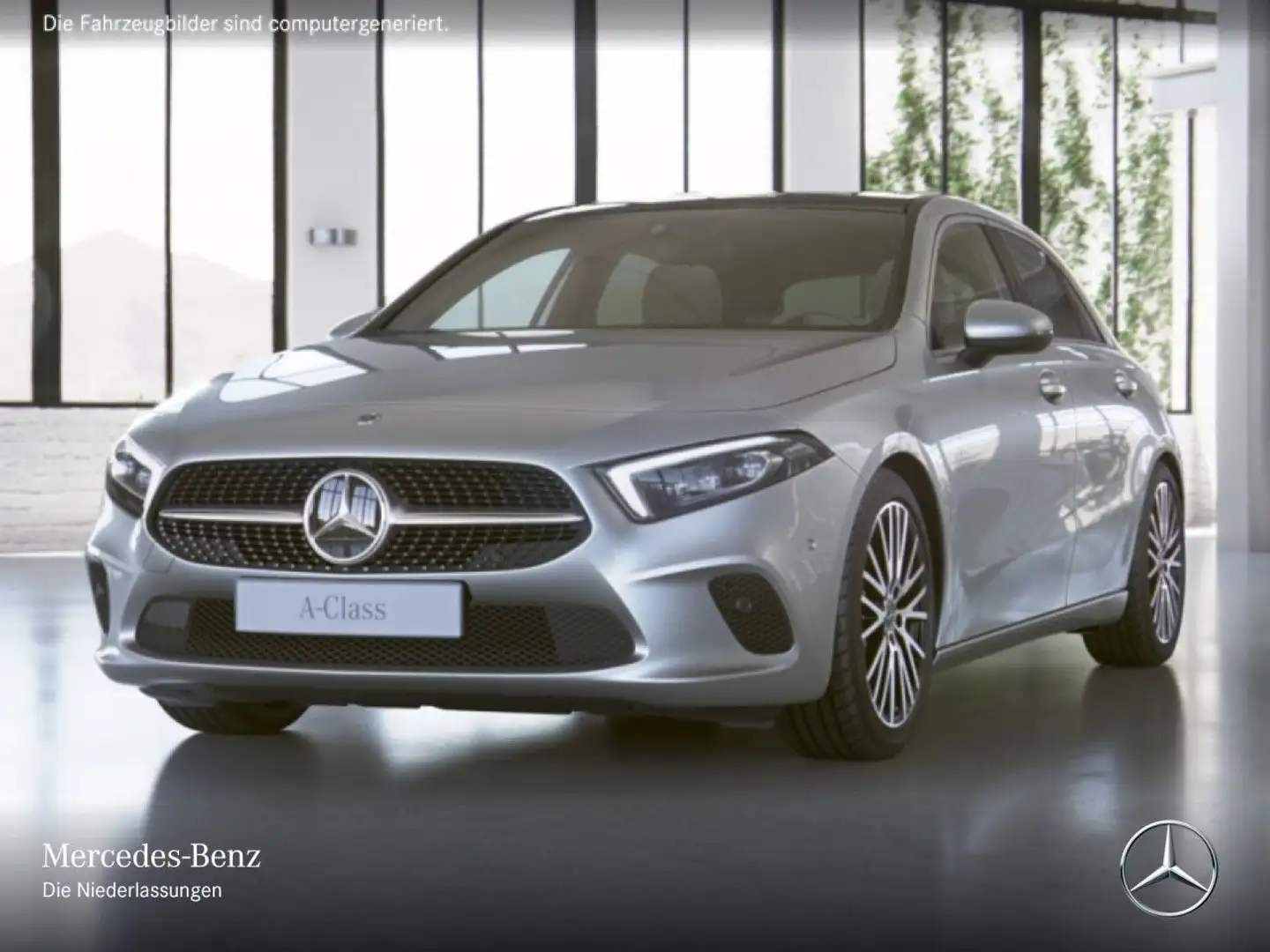 Mercedes-Benz A 200 d 4M PROGRESSIVE+PANO+MULTIBEAM+STHZG+8G Silber - 2