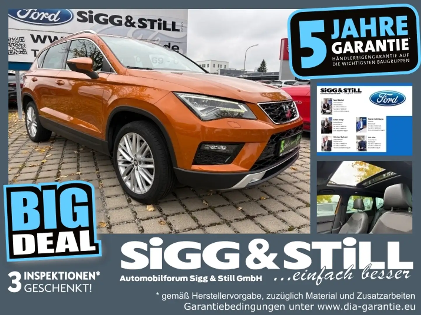 SEAT Ateca 1.4 TSI Xcellence AHK*PANO*LED*ACC*NAV*360° Orange - 1