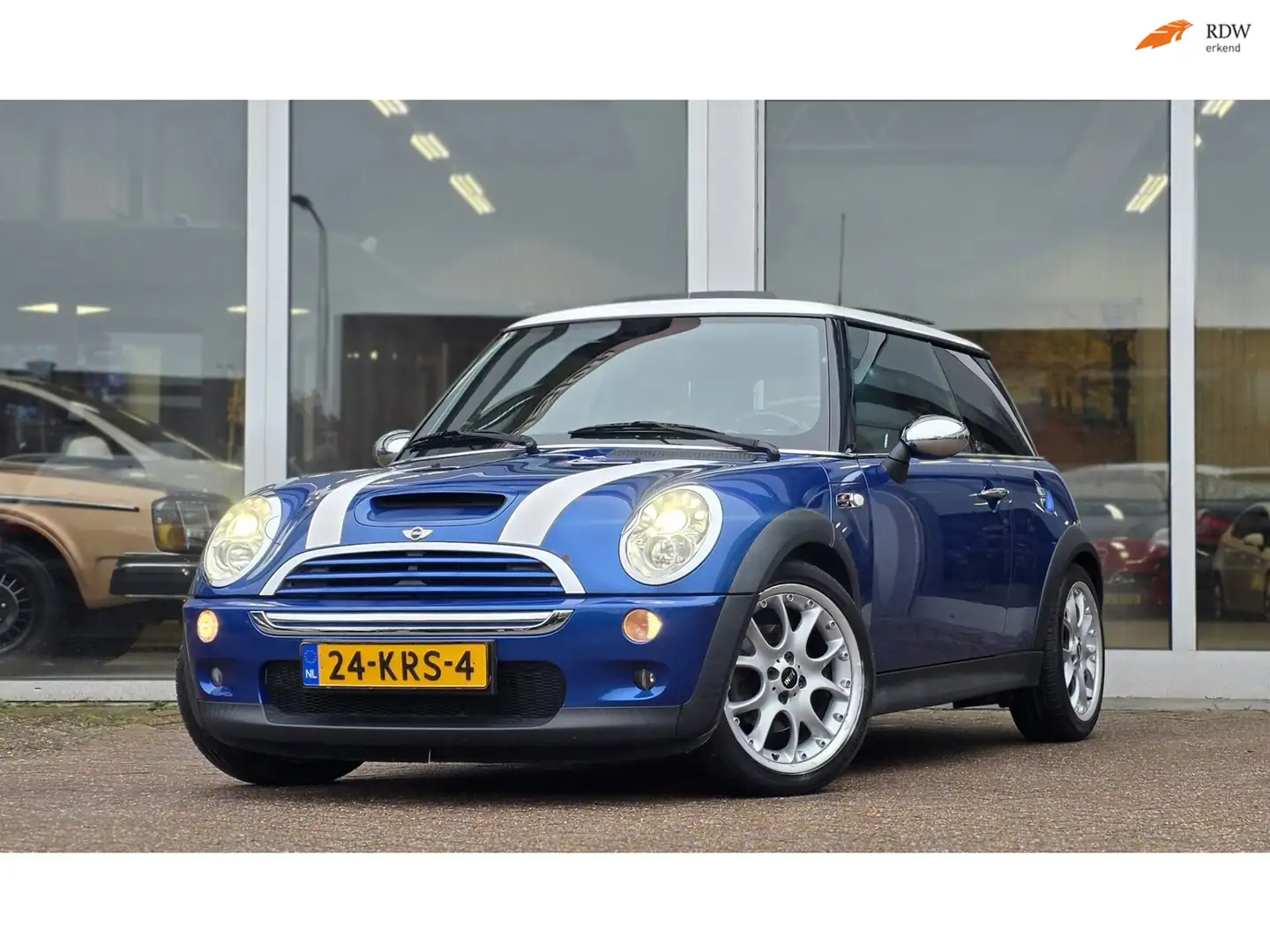 MINI Cooper S Mini 1.6 Chili Leer Premium audio Schuif/kanteldak Bleu - 1