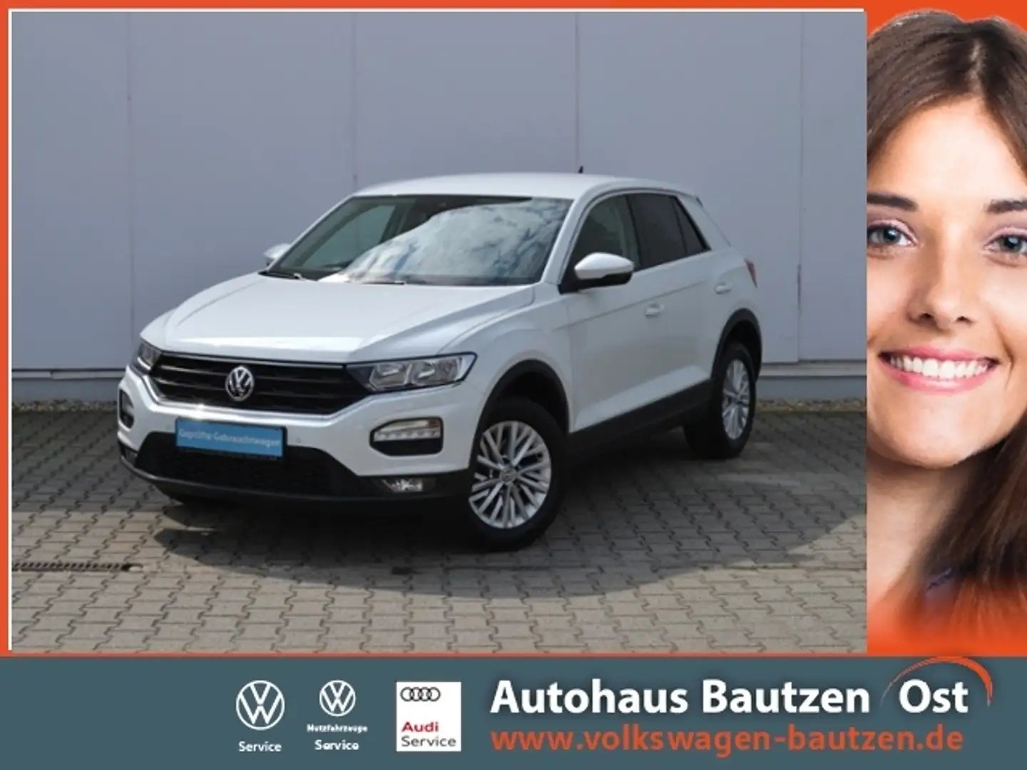 Volkswagen T-Roc 1.0 TSI NAVI+VZE/16-ZOLL/PDC/LANE-ASSIST/CLIMATRO Blanco - 1