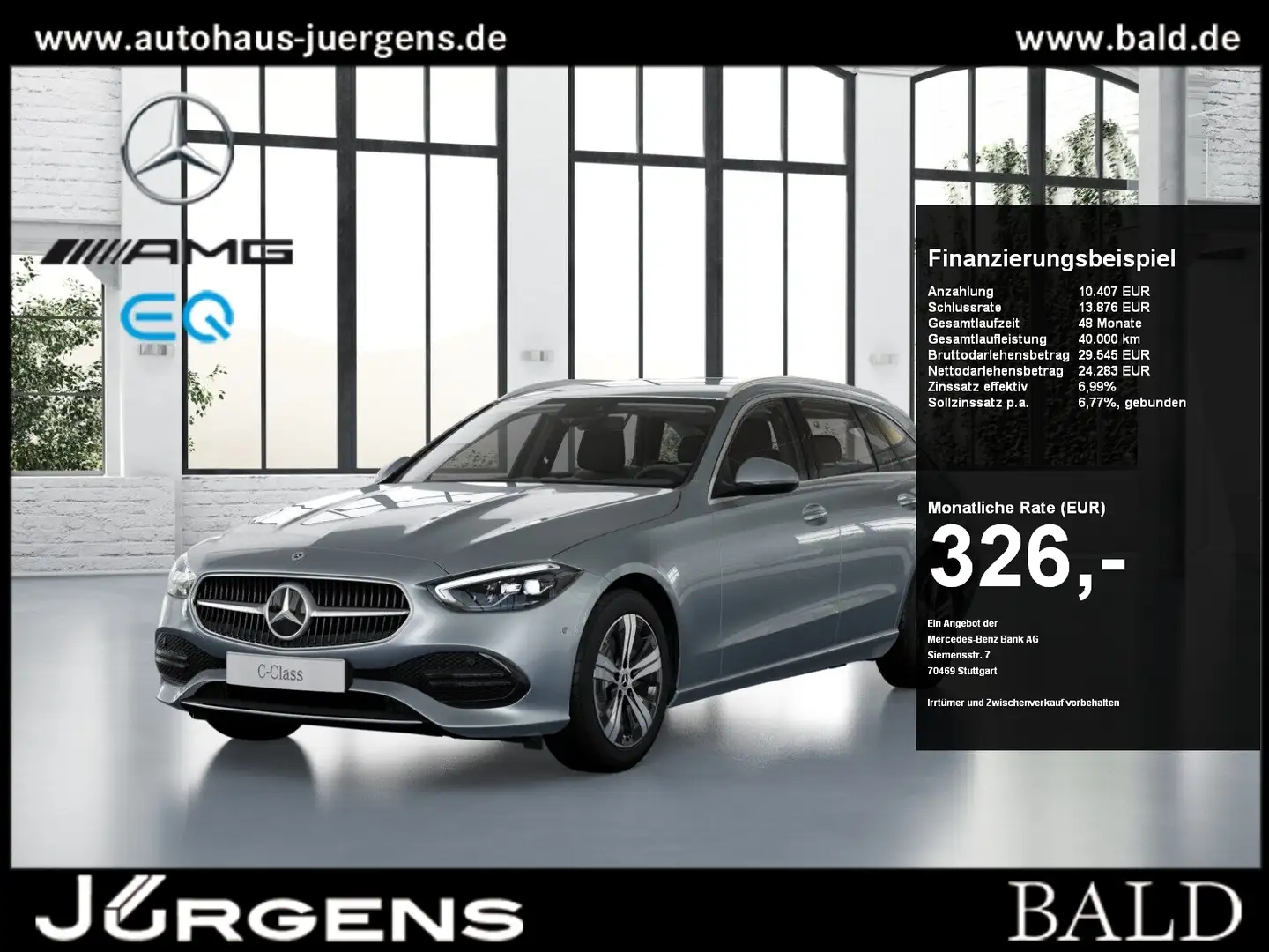Mercedes-Benz C 180 T Avantgarde/LED/Kamera/AHK/Winter/SHZ/17" Silber - 1