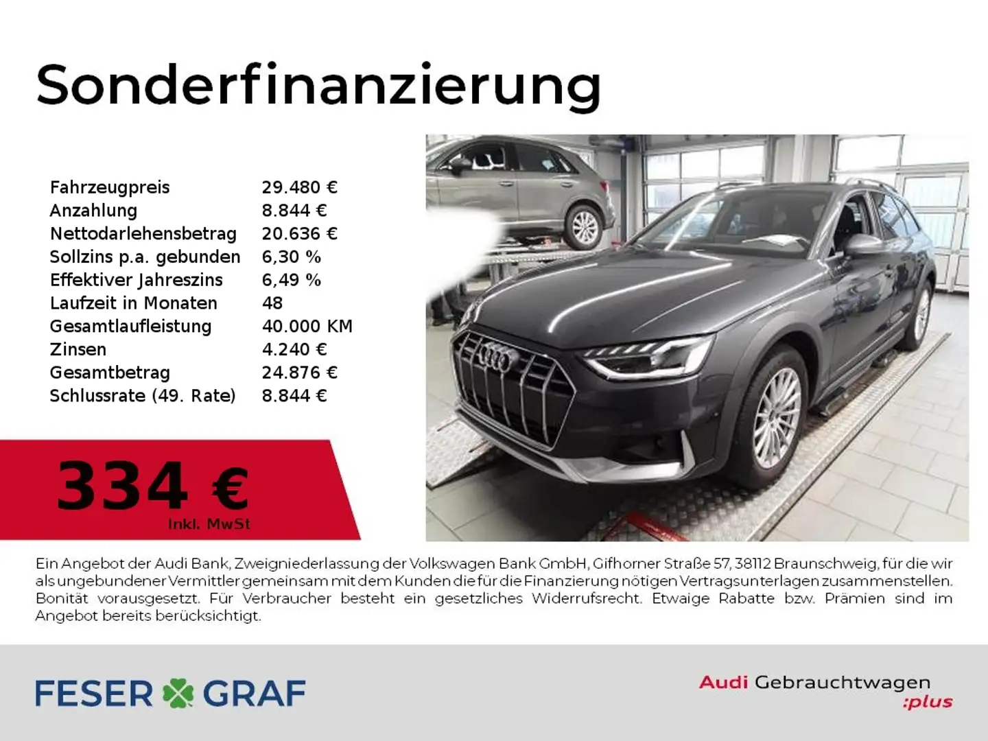 Audi A4 allroad 40 TDI qu AHK,LED,Navi Grau - 1