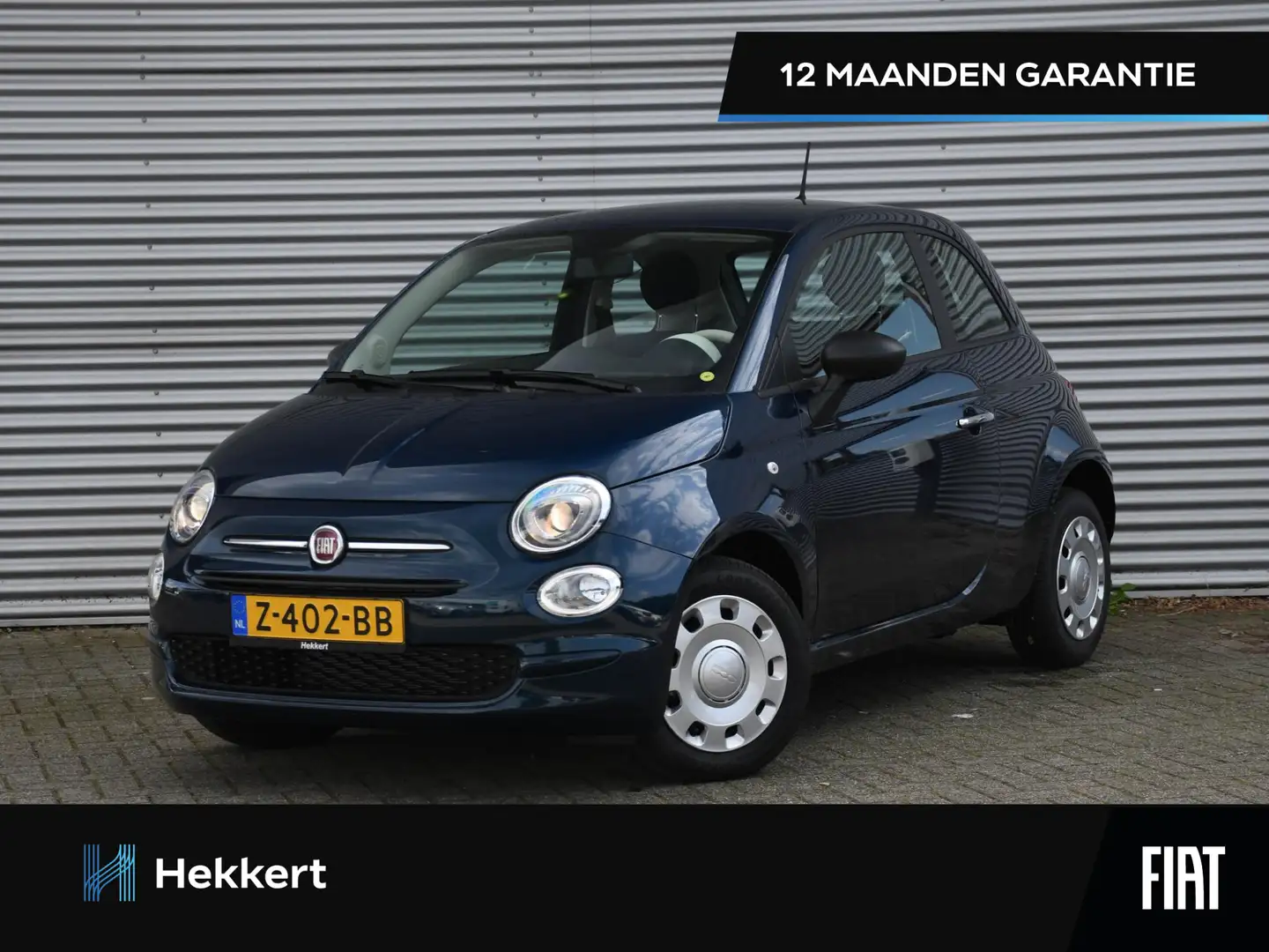 Fiat 500 1.0 Hybrid 70pk DAB | AIRCO | CRUISE.C | USB | 12M Blauw - 1