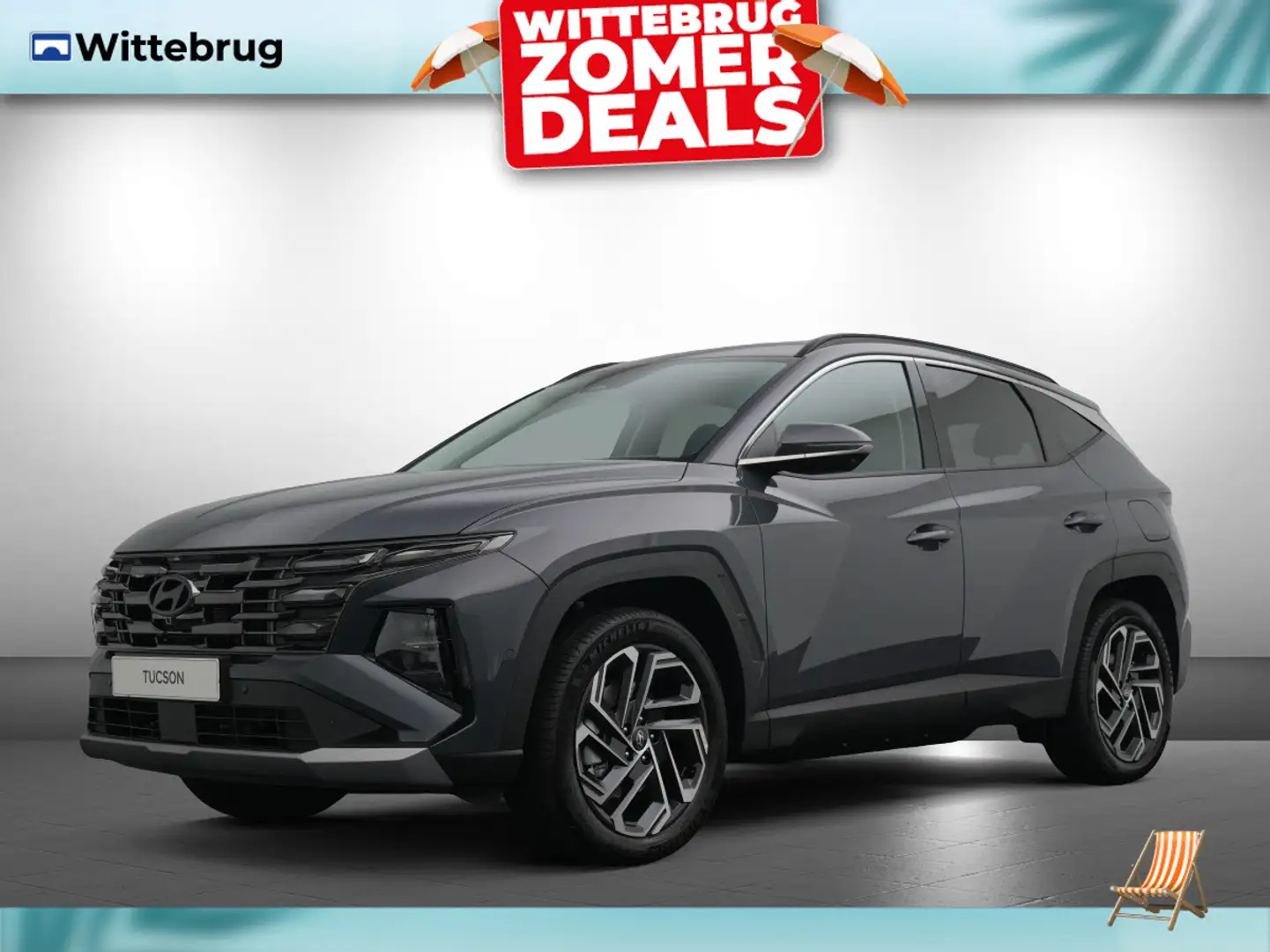 Hyundai TUCSON 1.6 T-GDI HEV Premium Full Hybride Automaat met Le Grijs - 1