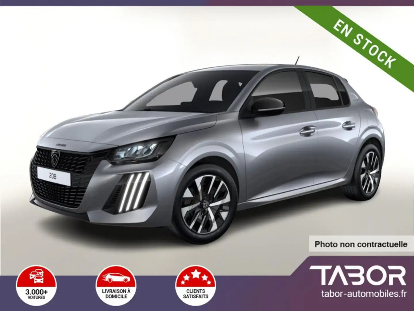 Peugeot 208 1.2 PT 100 Active GPS Radars Reg. Argent - 1