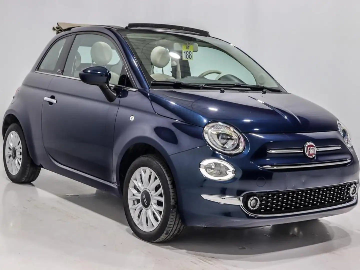 Fiat 500C 1.2i ECO Lounge Blauw - 1