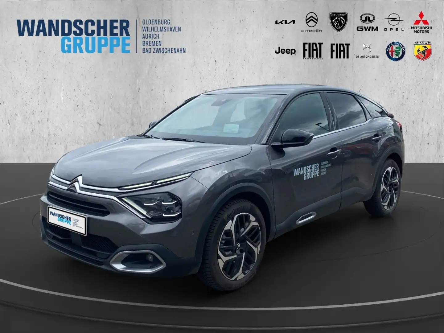 Citroen C4 PureTech 130 S&S EAT8 Max +HUD+LED+SHZ+KeyLess Gris - 1