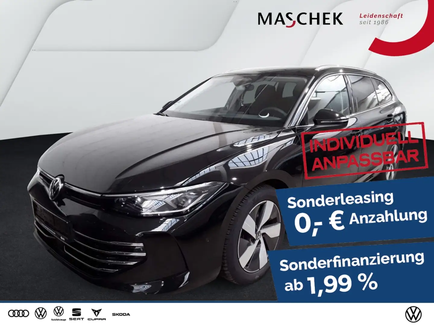 Volkswagen Passat Elegance 2.0 TDI AHK Navi Sitzh. PDC IQLight Negru - 1