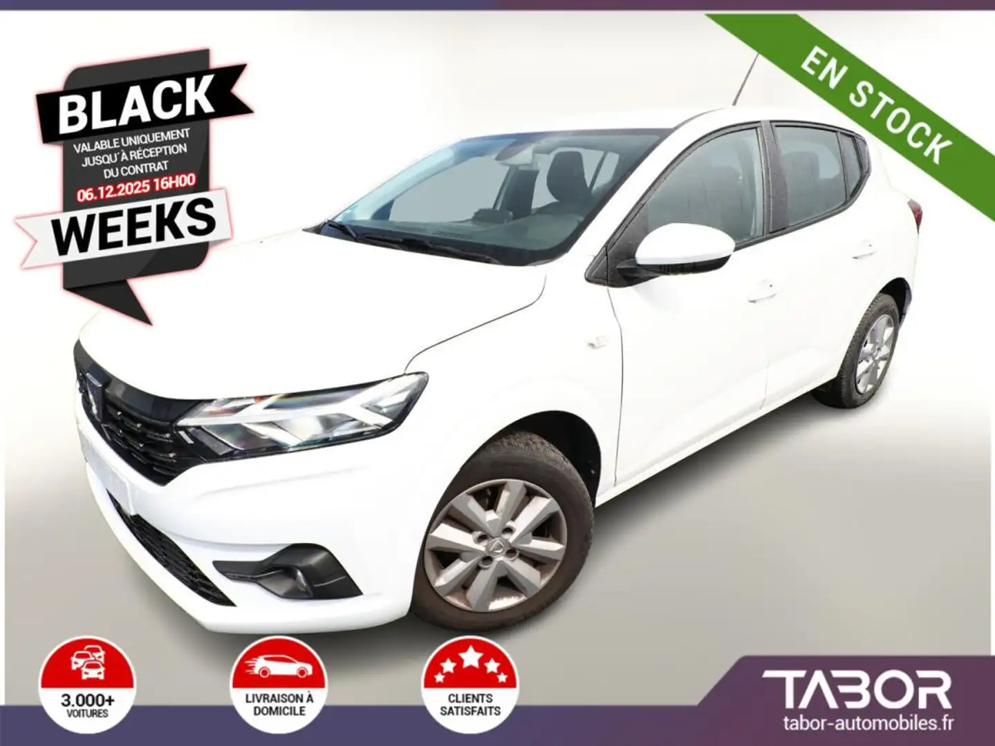 Dacia Sandero III 1.0 TCe 100 ECO-G Comfort PDC Blanc - 1
