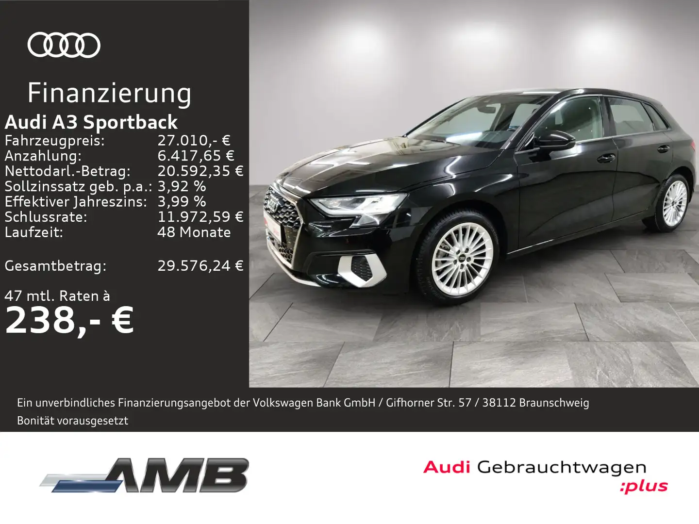 Audi A3 Advanced 35 TFSI LED/Sitzhzg/12.28G Schwarz - 1