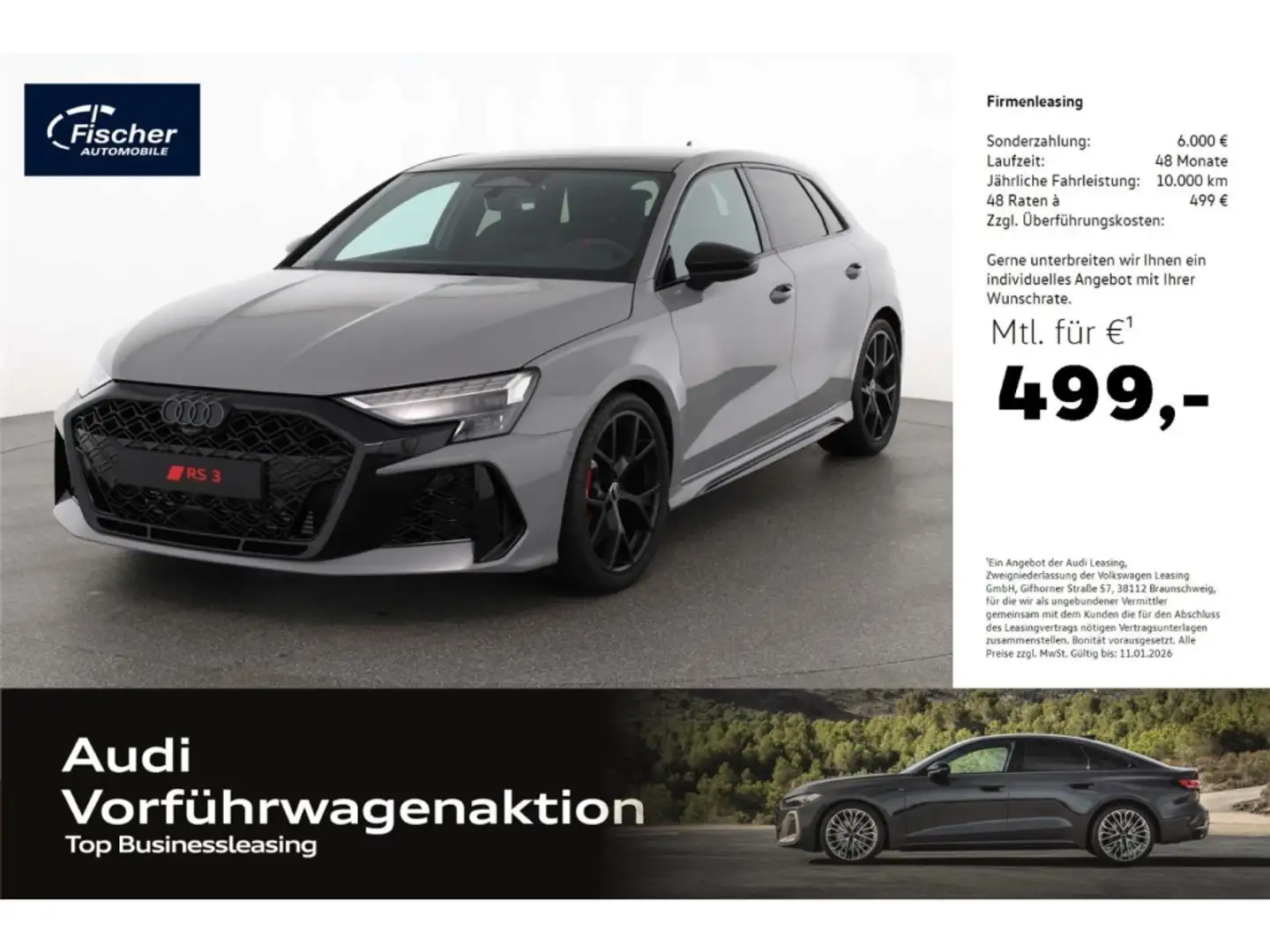 Audi RS3 Sportback TFSI quattro LP: 89.835,- /Pano/Head-up/ Grau - 1