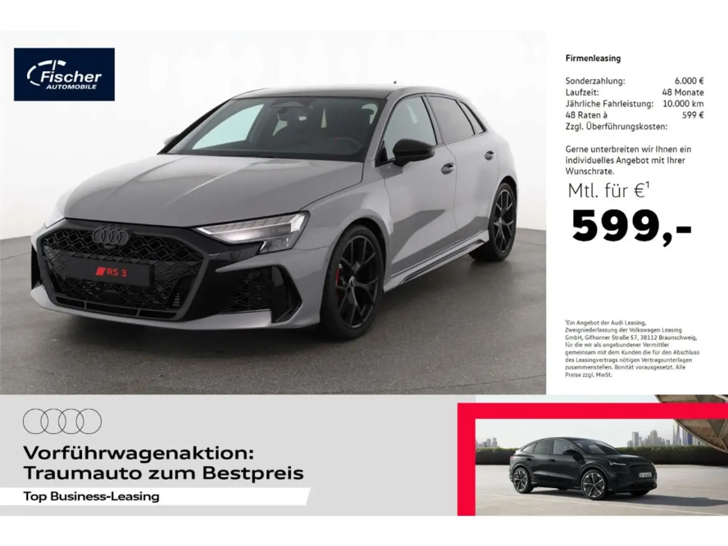 Audi RS3 Sportback TFSI quattro LP: 88.460,- /Pano/Head-up/ Grau - 1