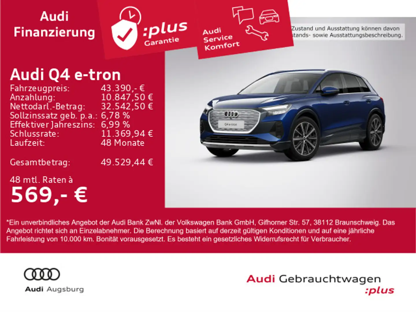 Audi Q4 e-tron Q4 45 e-tron advanced *20''* Blau - 1