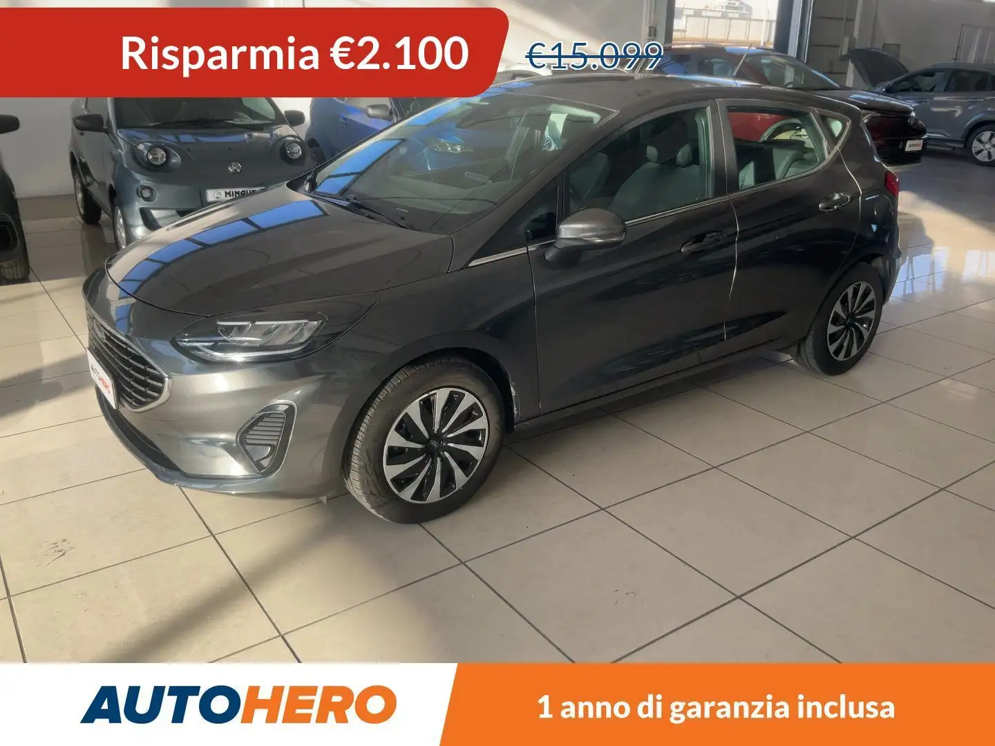 Ford Fiesta 1.1 Ti-VCT Titanium 75 CV Grigio - 1