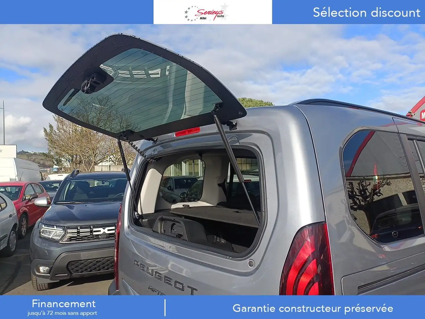 Peugeot Rifter ALLURE BLUEHDI 130 BVM6  PK STYLE+PK TECHNO+CAMERA Gris - 2
