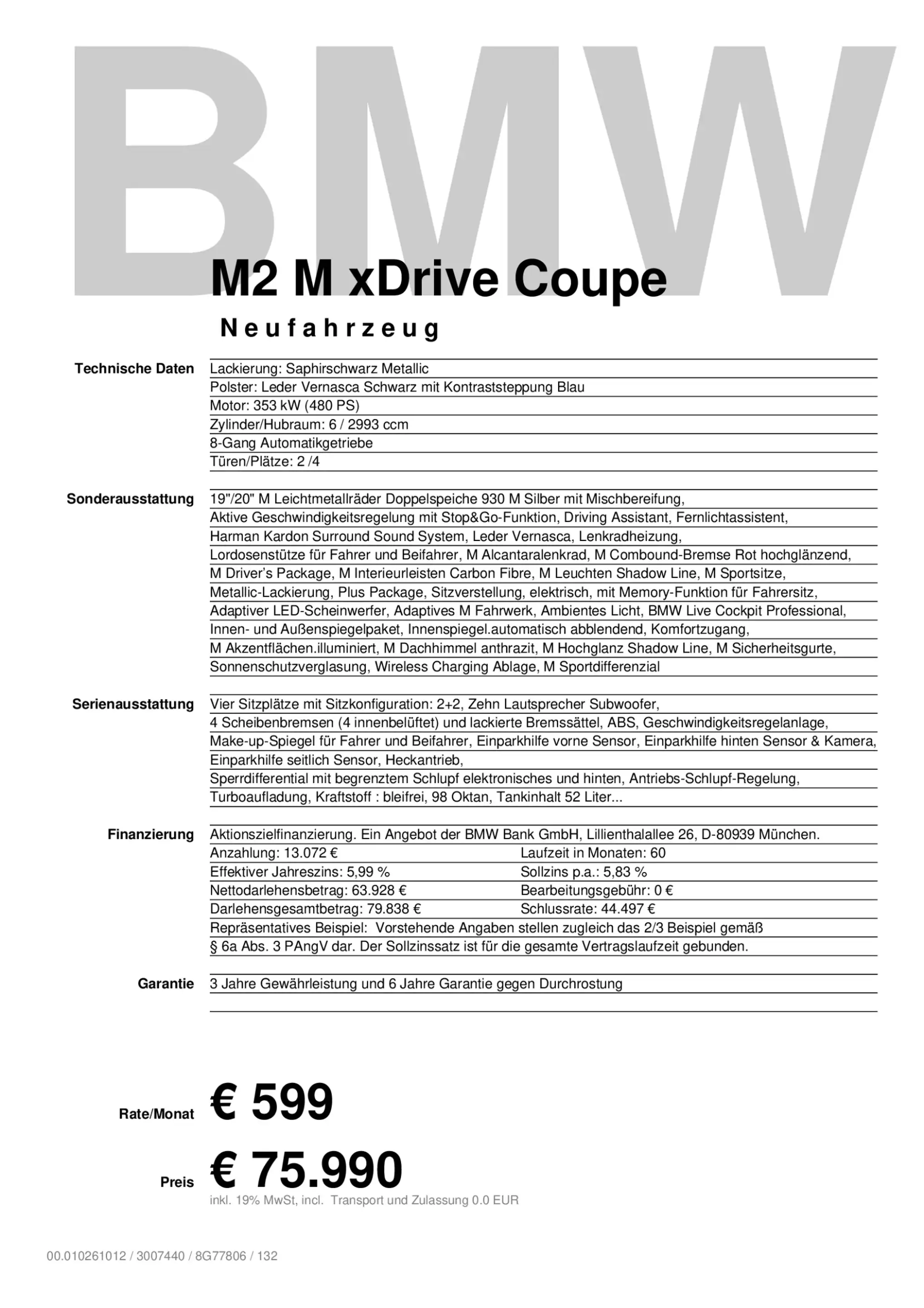 BMW M2 Coupe ACC+Head-Up+adapLED+Harman+M Sportsitze — photo 4
