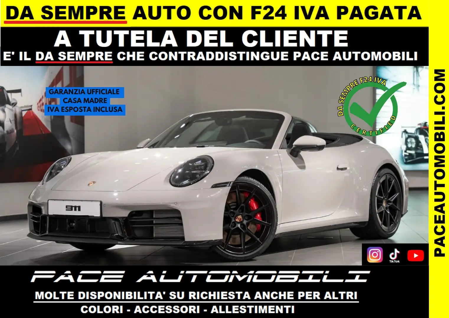 Porsche 992 911.2 S CABRIO NAVI PDC ACC KAMERA PELLE ACC BOSE Grigio - 1