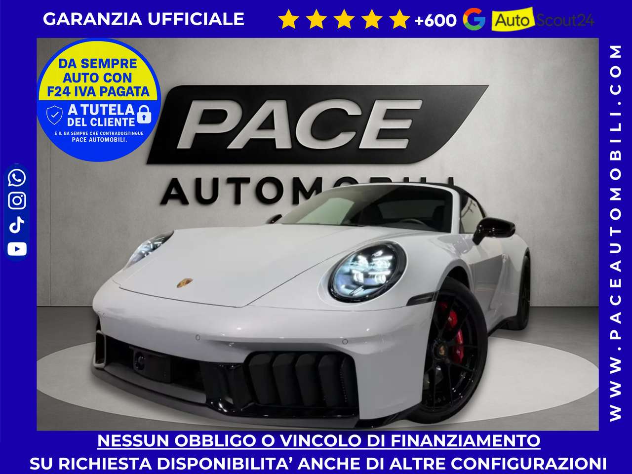Porsche 992 911 992.2 TARGA 4 GTS T-HYBRID IVA INCLUSA PDLS+