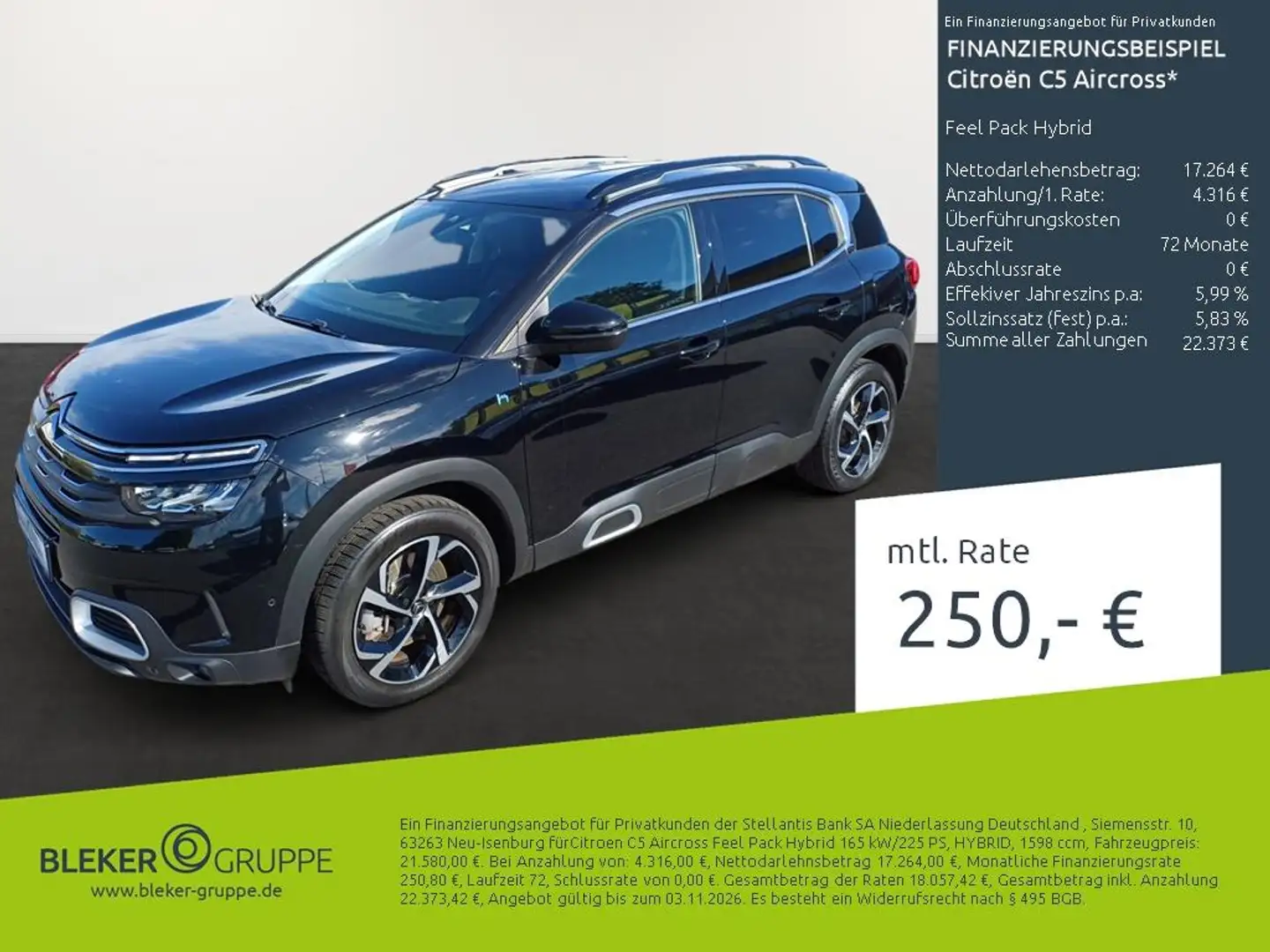 Citroen C5 Aircross Feel Pack Hybrid Noir - 1