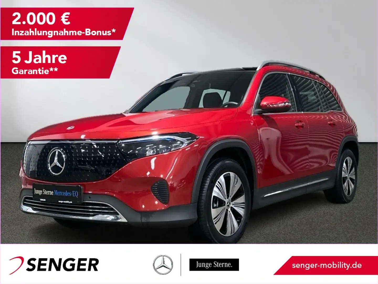 Mercedes-Benz EQB 300 4M Progressive Panorama Kamera 7-Sitzer Roşu - 1