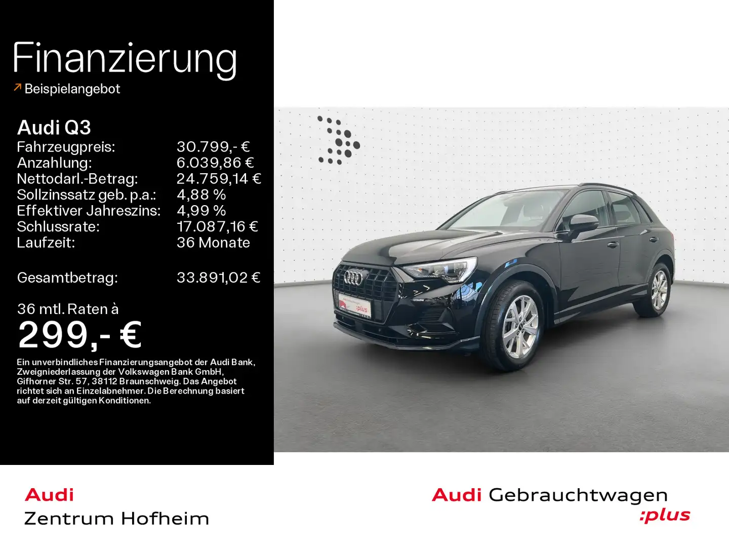 Audi Q3 35 TDI qu advanced S tro*LED*NAVI*Virtual*Tei Schwarz - 1