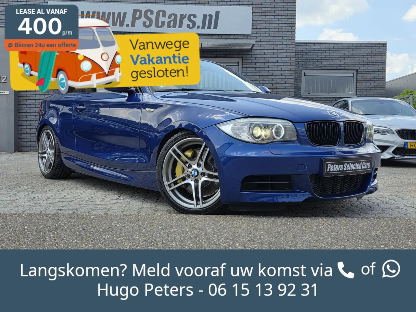 BMW 135 1-serie Coupé 135i DKG High Executive M-Perf|H&K|N Bleu - 1