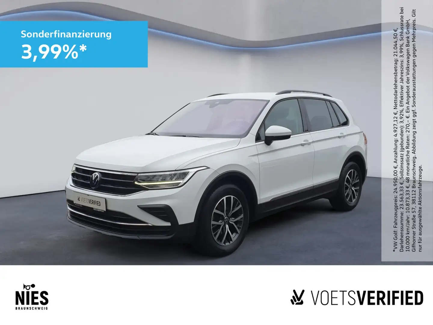 Volkswagen Tiguan Life 2.0 TDI LED+RearView+App-Connect Weiß - 1