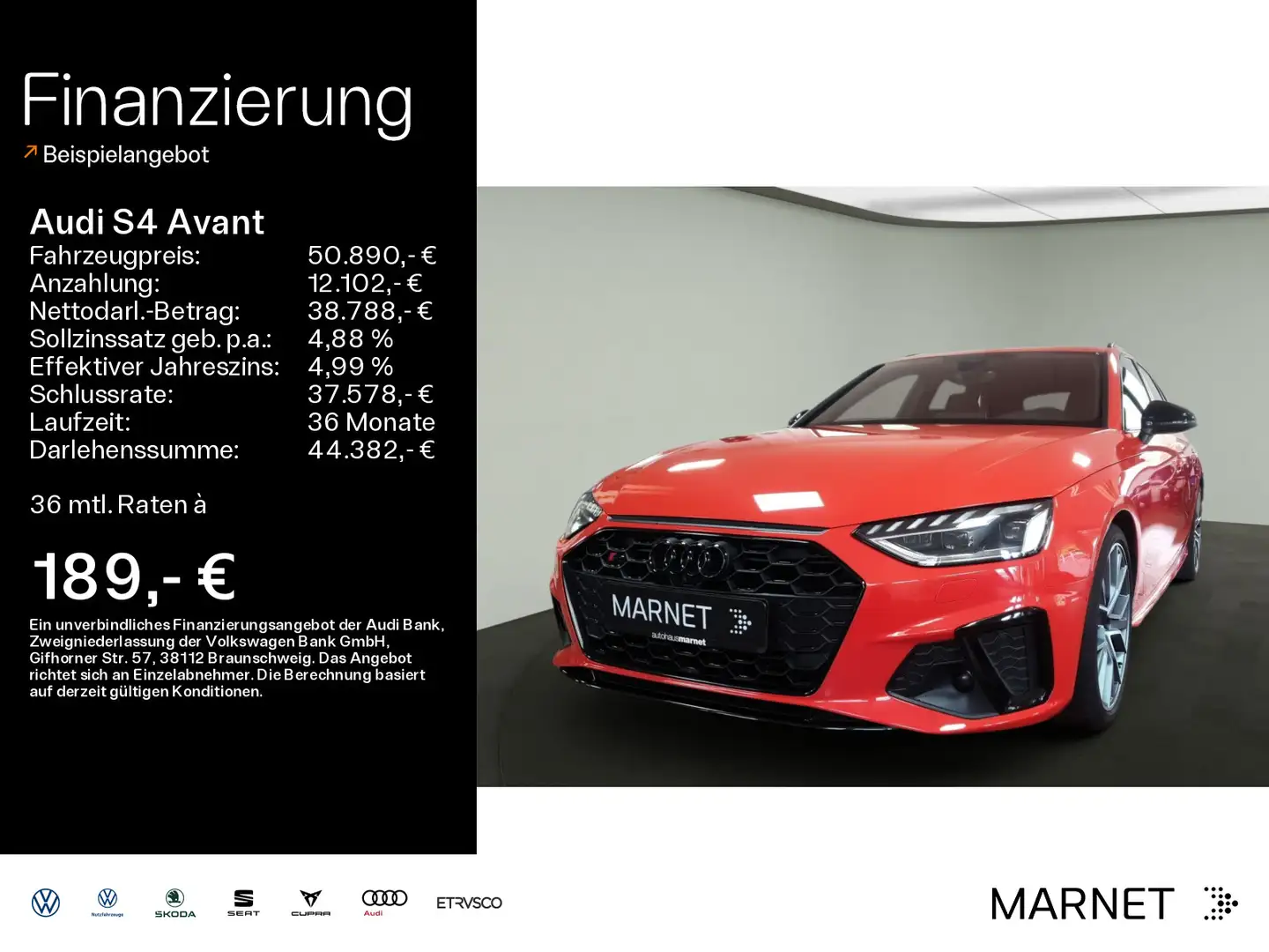 Audi S4 3.0 TDI quattro*Navi*Matrix*Alu*B&O*HUD Rojo - 1