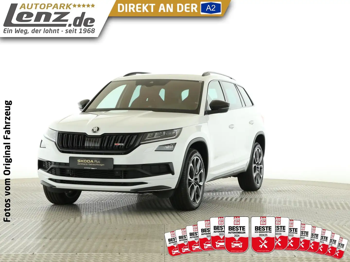 Skoda Kodiaq RS 4x4  LED Navi AHK Kamera Smartlink SHZ Wit - 1