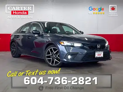 Gray 2023 Honda Civic Hatchback Sport Touring FWD Hatchback Front-Wheel Drive Continuously Variable Transmission