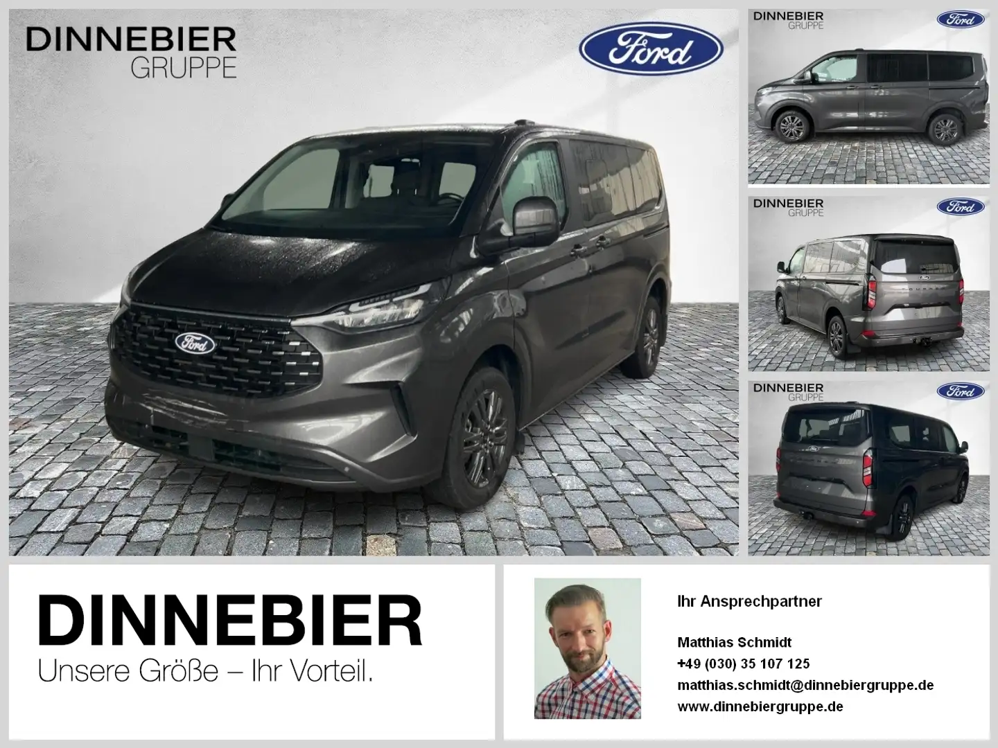 Ford Tourneo Custom 320 L1 Titanium 100 kW ACC Grau - 1