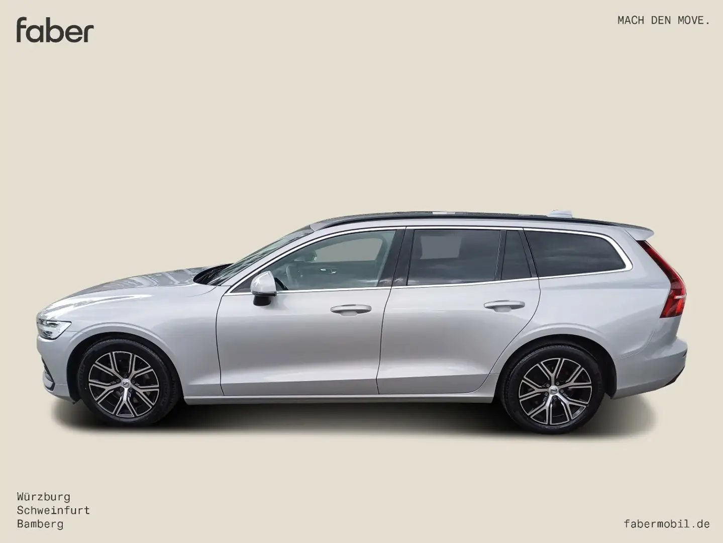 Volvo V60 B4 Diesel Core Silber - 1