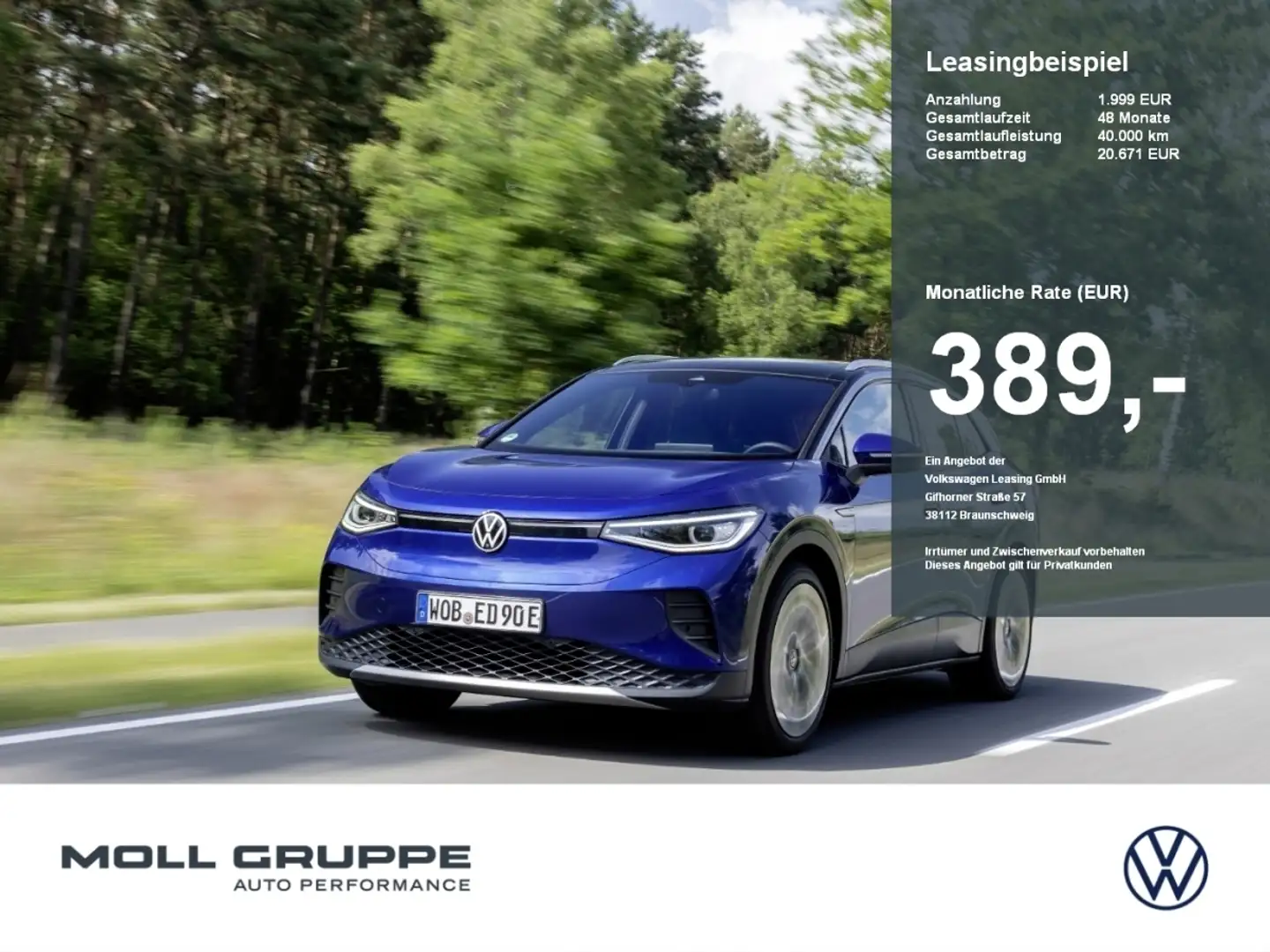 Volkswagen ID.4 Pure Blu/Azzurro - 1