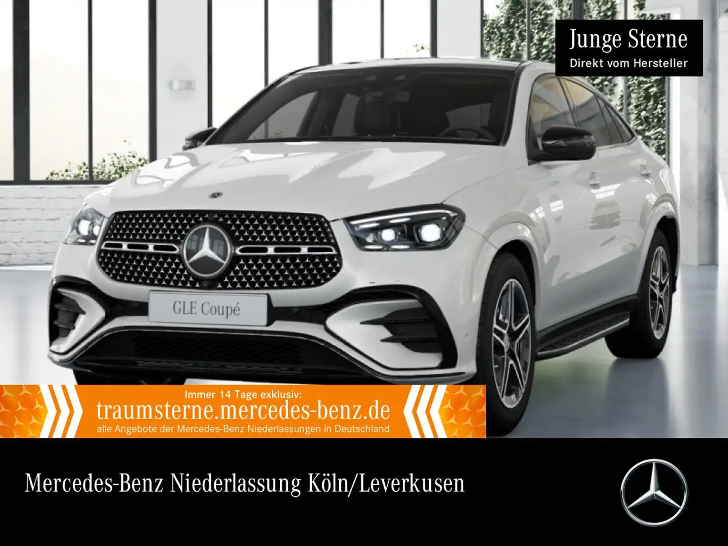 Mercedes-Benz GLE 450 d Coupé 4M AMG+NIGHT+PANO+360+AHK+FAHRASS Weiß - 1