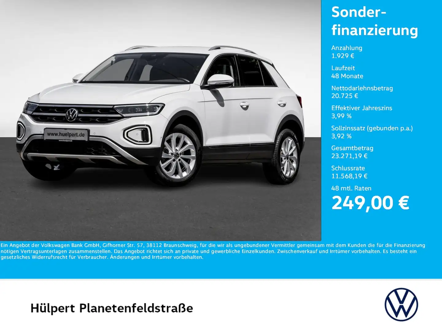 Volkswagen T-Roc 1.5 STYLE ACC LM17 NAVI CARPLAY SITZHEIZ Weiß - 1