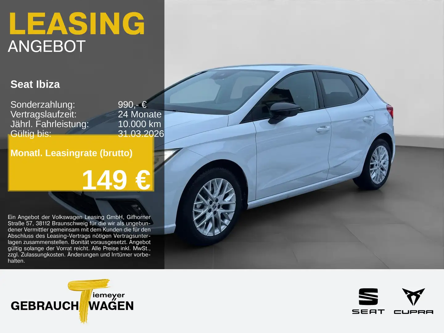 SEAT Ibiza FR 1.5 TSI DSG NAVI LED KAMERA ACC PDC+ Weiß - 1
