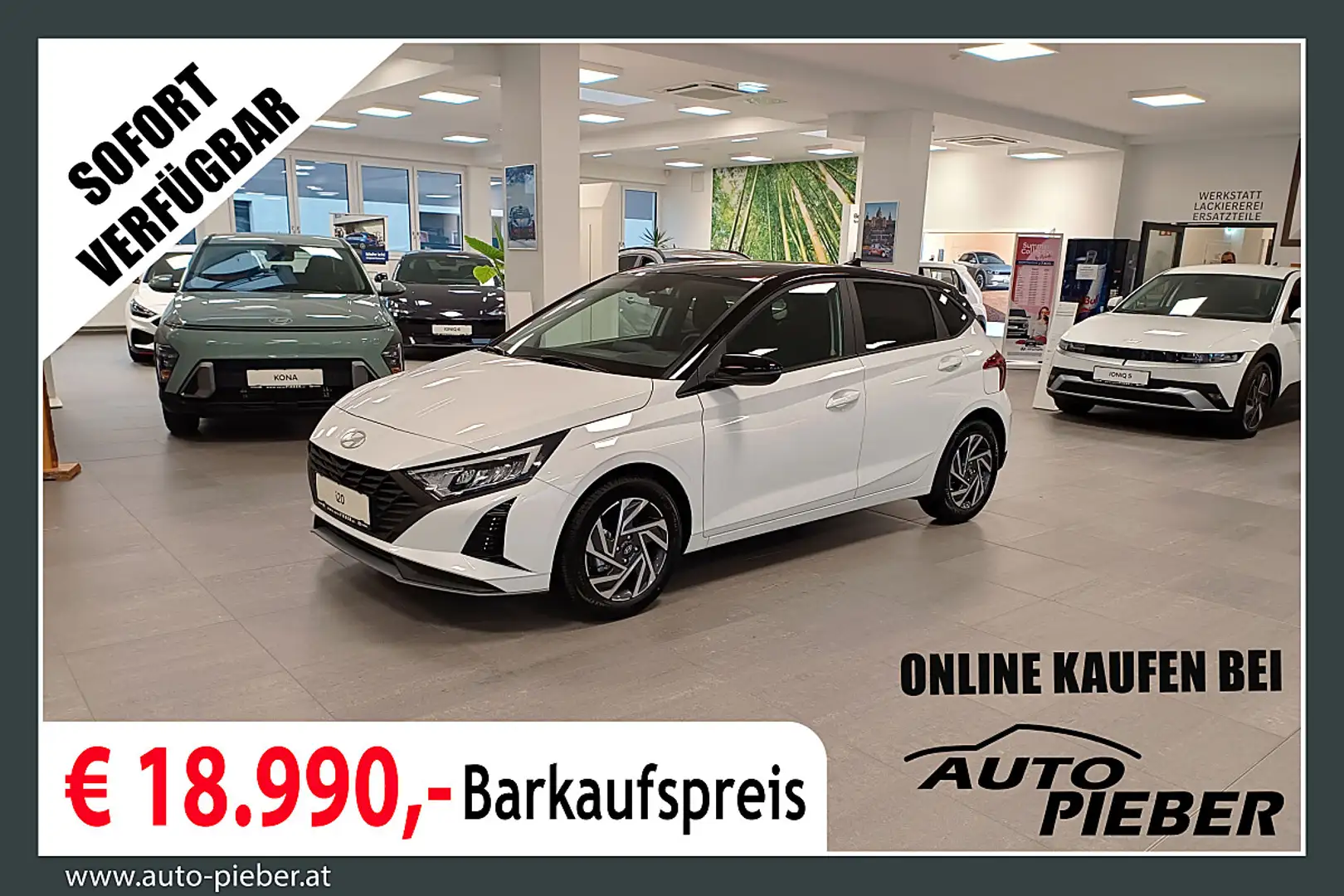 Hyundai i20 1,2 MPI Comfort Line *LED*Navi*RFK* Weiß - 1