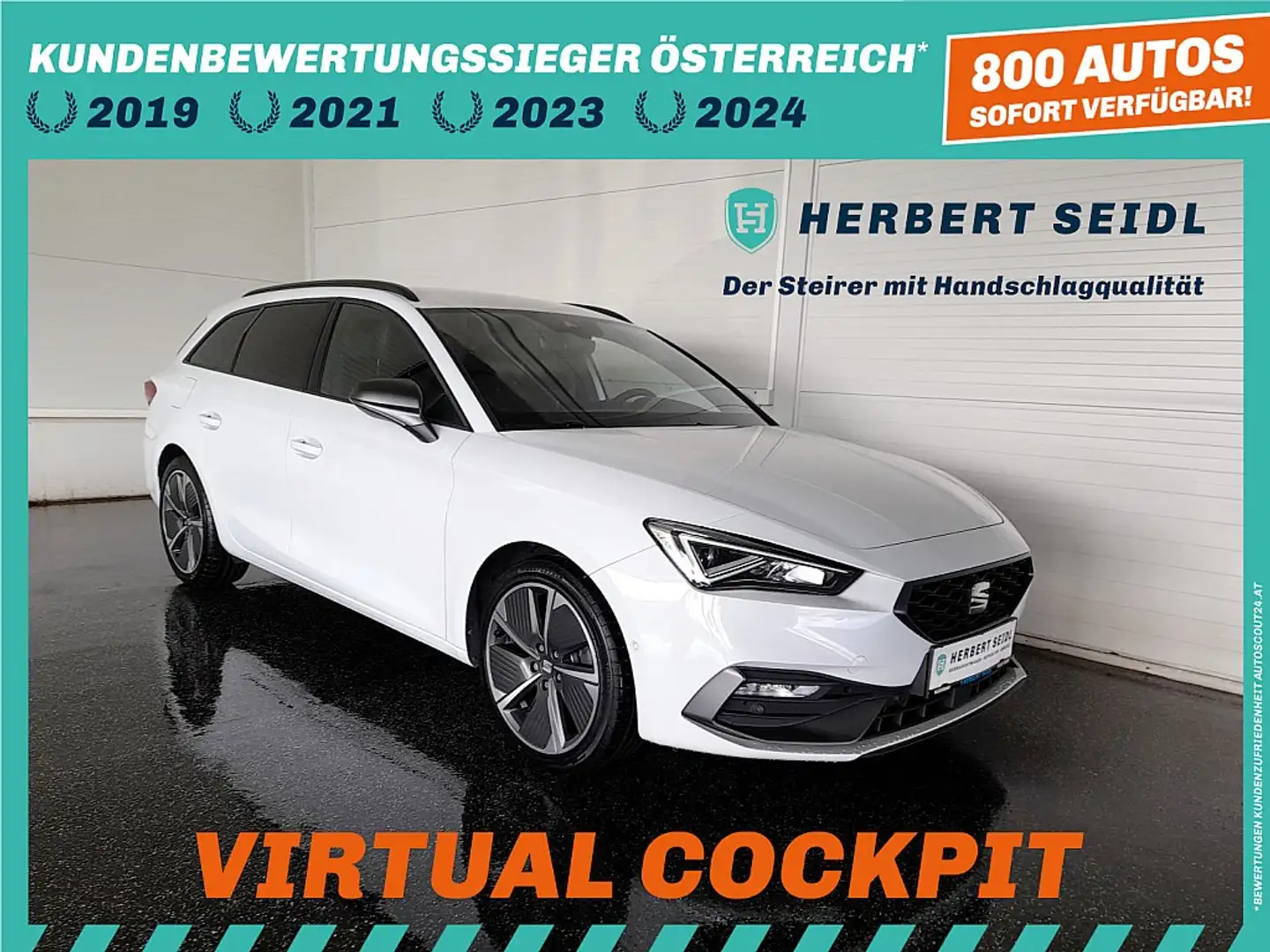 SEAT Leon ST FR-LINE 2,0 TDI DSG *18 ZOLL / VOLL-LED / VI... Weiß - 1